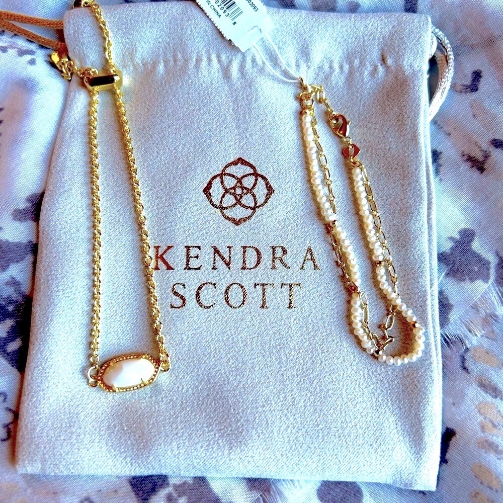 **SOLD**. Kendra Scott Elaina & Camry bracelets.  Never worn!  EEC!